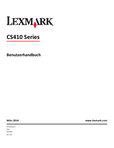 Bedienungsanleitung Lexmark CS410 Drucker