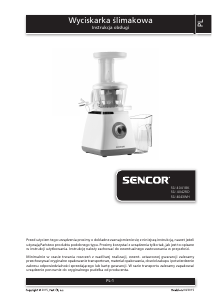 Instrukcja Sencor SSJ 4043WH Sokowirówka