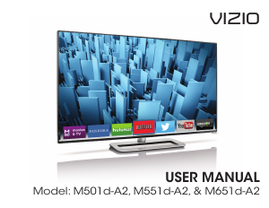 Bruksanvisning VIZIO M501d-A2R Razor LED TV