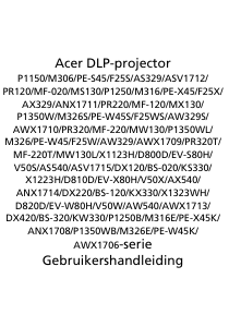 Handleiding Acer P1350WB Beamer