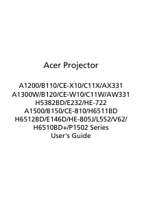 Manual Acer A1200 Projector