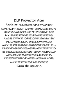 Manual de uso Acer X1123H Proyector