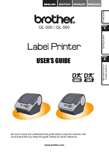 Handleiding Brother QL-560 Labelprinter