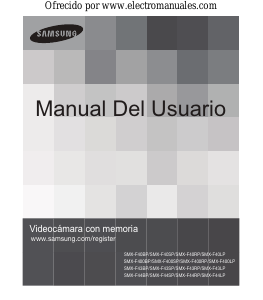 Manual de uso Samsung SMX-F400RP Videocámara