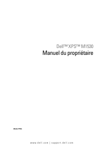 Mode d’emploi Dell XPS M1530 M1530 Ordinateur portable