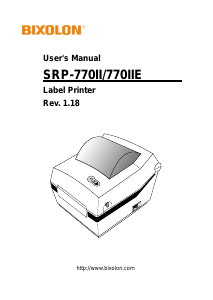 Handleiding Bixolon SRP-770II Labelprinter
