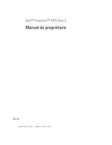 Mode d’emploi Dell Inspiron XPS Gen 2 Ordinateur portable