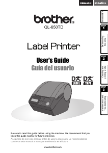 Manual de uso Brother QL-650 Rotuladora