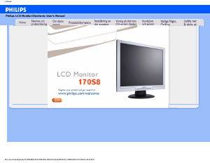 Bruksanvisning Philips 170S8FS LCD skärm