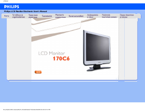 Käyttöohje Philips 170C6FS Nestekidenäyttö