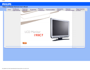 Käyttöohje Philips 190C7FS Nestekidenäyttö