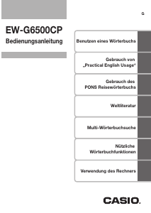 Bedienungsanleitung Casio EW-G6500CP Elektronisches wörterbuch