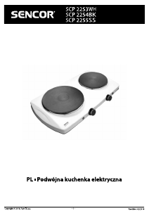 Instrukcja Sencor SCP 2254BK Płyta do zabudowy
