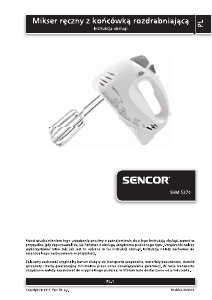 Instrukcja Sencor SHM 5270 Mikser ręczny