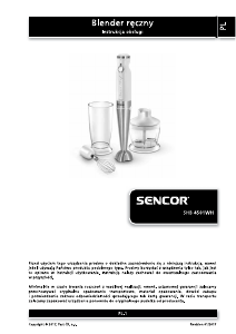 Instrukcja Sencor SHB 4501WH Blender ręczny
