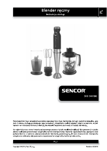 Instrukcja Sencor SHB 5001BK Blender ręczny