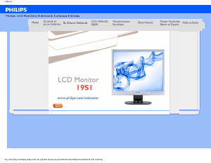 Kullanım kılavuzu Philips 19S1EB LCD ekran