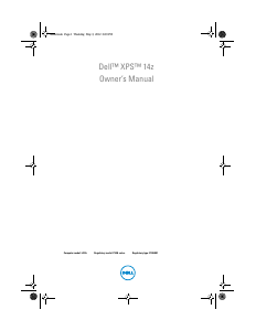 Bruksanvisning Dell XPS 14Z L412Z  Bärbar dator