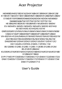 Handleiding Acer H6521ABD Beamer