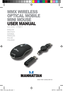 Manual de uso Manhattan 176811 MMX Ratón