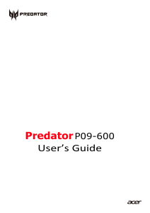 Manual Acer Predator PO5-610 Desktop Computer