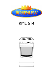 Käyttöohje Rosenlew RML514 Liesi