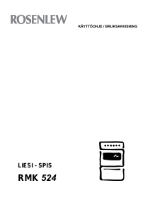 Käyttöohje Rosenlew RMK524 Liesi