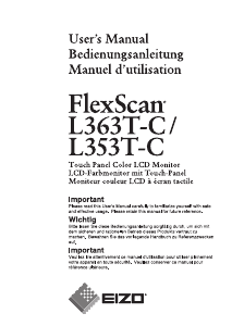 Bruksanvisning Eizo FlexScan L353T-C LCD skärm