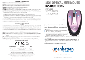 Manual de uso Manhattan 177955 MO1 Ratón