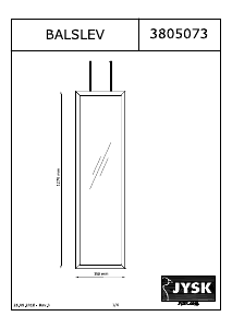 Bruksanvisning JYSK Balslev (36x127) Speil