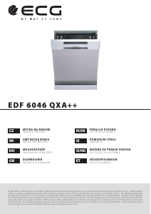 Návod ECG EDF 6046 QXA++ Umývačka riadu