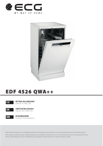 Návod ECG EDF 4526 QWA++ Umývačka riadu