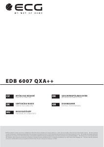 Használati útmutató ECG EDB 6007 QXA++ Mosogatógép