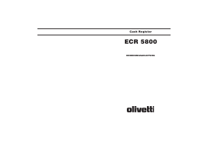 Bedienungsanleitung Olivetti ECR 5800 Registrierkasse