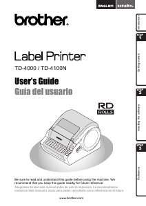 Manual de uso Brother TD-4000 Rotuladora