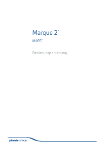 Bedienungsanleitung Plantronics Marque 2 M165 Headset