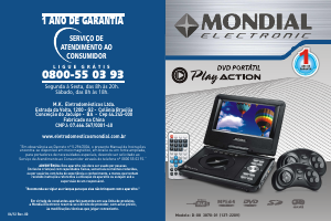 Manual Mondial D-08 Play Action Leitor de DVD
