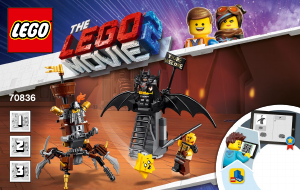 Manual Lego set 70836 Movie Batman e Barbas de Ferro prontos para o combate