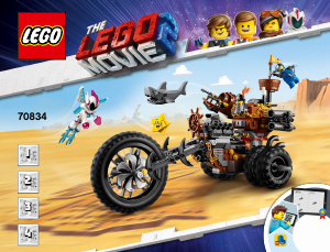 Bruksanvisning Lego set 70834 Movie Knivskjeggs metalltrehjuling!
