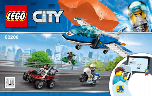 Bedienungsanleitung Lego set 60208 City Polizei - Flucht mit dem Fallschirm