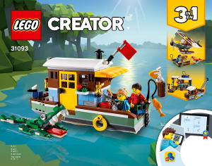 Vadovas Lego set 31093 Creator Plaukiojantis upės namas
