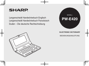 Bedienungsanleitung Sharp PW-E420 Elektronisches wörterbuch