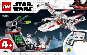 Manual Lego set 75235 Star Wars X-Wing Starfighter trenchrun