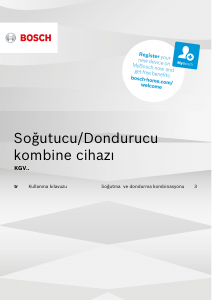 Kullanım kılavuzu Bosch KGV58VL30N Donduruculu buzdolabı
