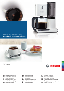 Manual Bosch TKA8011 Máquina de café