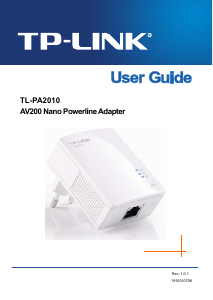 Manual TP-Link TL-PA2010KIT Powerline Adapter