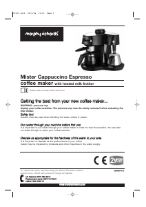 Bruksanvisning Morphy Richards CM47009 Mister Cappuccino Kaffebryggare