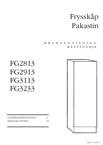 Bruksanvisning ElektroHelios FG3113 Frys