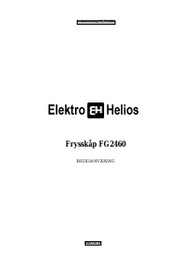 Bruksanvisning ElektroHelios FG2460 Frys
