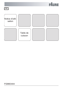 Mode d’emploi Faure FGM63444BA Table de cuisson